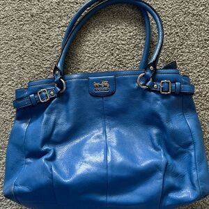 Coach Royal Blue Leather Shoulder Bag vintage